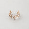 Olive leaf imitates silvering creative opening simple index finger ring female Rose Dorado