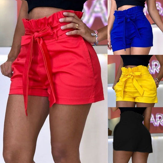 Shorts Casuales de Pierna Ancha con Bolsillos y Cordones