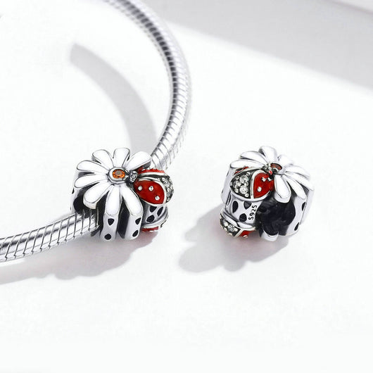 Abalorios de Plata Esterlina Mariquita Siete Estrellas S925 para Pulseras - Image 2
