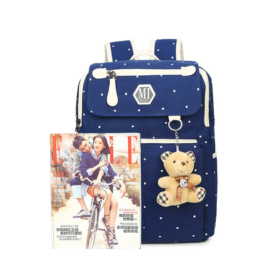 Mochila Canvas con Lunares - Diseño Moderno y Funcional - Image 5
