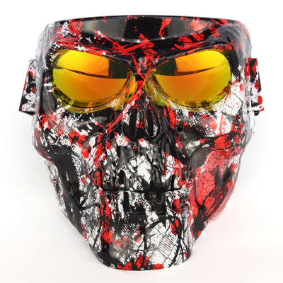 Máscara Cráneo para Motociclista con Gafas Integradas - Image 9