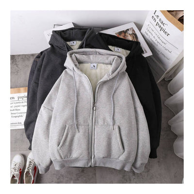 Cardigan Hoodie Suelto con Cierre para Estudiantes - Image 15