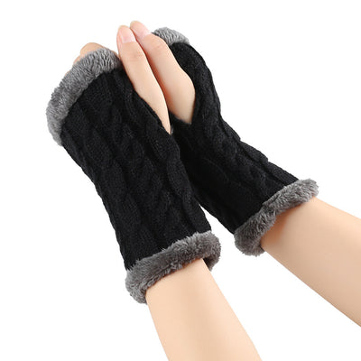 Guantes de Invierno Tejidos sin Dedos - Lana Térmica Gruesa para Mujer - Image 20
