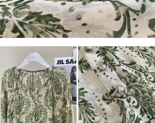 Blusa Protectora Floral con Mangas Linterna y Filtro Solar - Image 28
