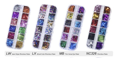 Decoraciones de Uñas Holográficas Hexagonales para Nail Art - Image 4