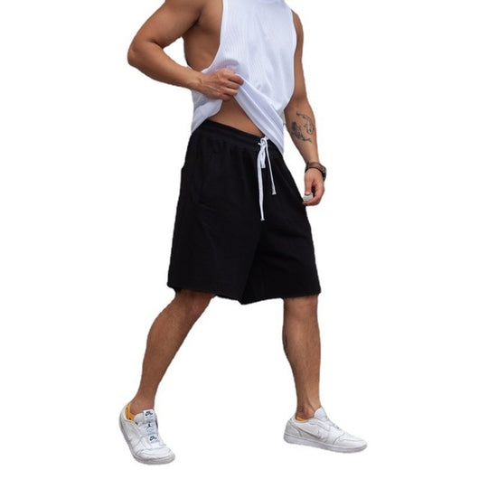 Pantalones Deportivos Deshilachados de Cinco Puntos Tendencia - Image 2