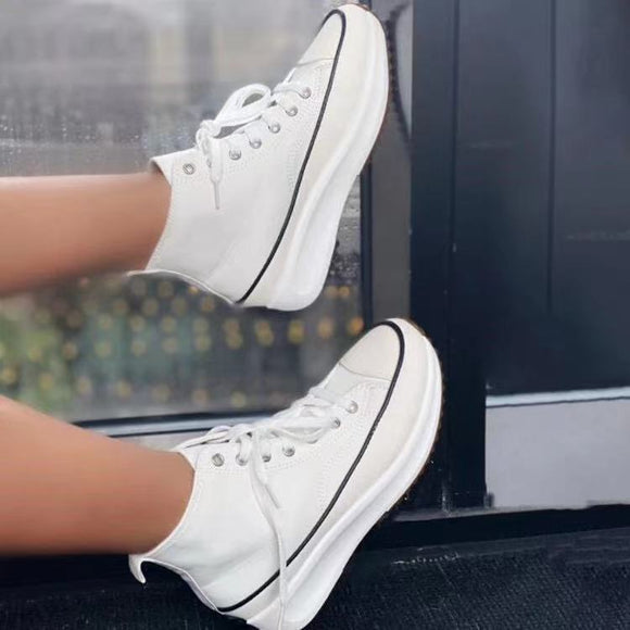 Zapatillas Plataforma Mujer Caña Alta Casual Otoño