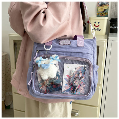 Bolsa Crossbody Transparente de Gran Capacidad Estilo Japonés para Estudiantes - Image 53