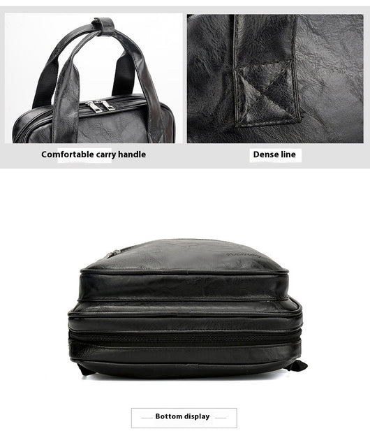 Mochila de Cuero Impermeable Resistente - Image 10