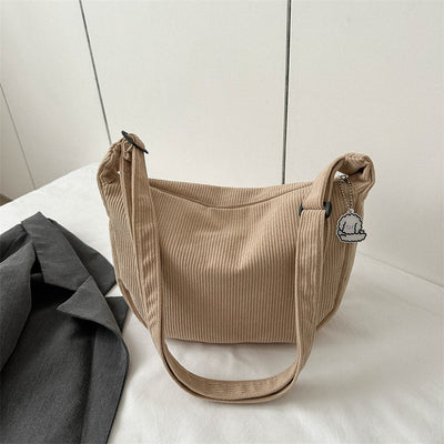 Bolsa Bandolera Artística Pana Un Hombro - Diseño Versátil para Estudiantes