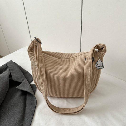 Bolsa Bandolera Artística Pana Un Hombro - Diseño Versátil para Estudiantes