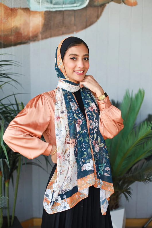 Pañuelo Hijab de Satén Estampado - Image 26