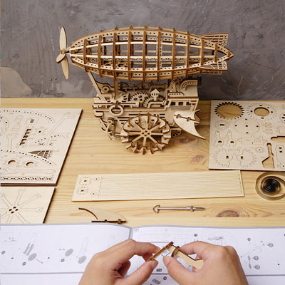 Modelo 3D de Transmisión de Engranajes de Madera - Airship Steampunk - Image 11