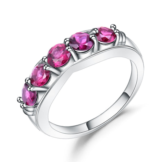 Anillo de Granate Rosa Natural con Plata 925 - Diseño Elegante en Piedra Semipreciosa - Image 4