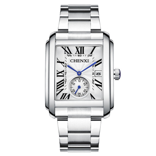 Reloj de Hombre Acero Inoxidable Cuadrado Resistente al Agua con Pulsera Personalizable - Image 7