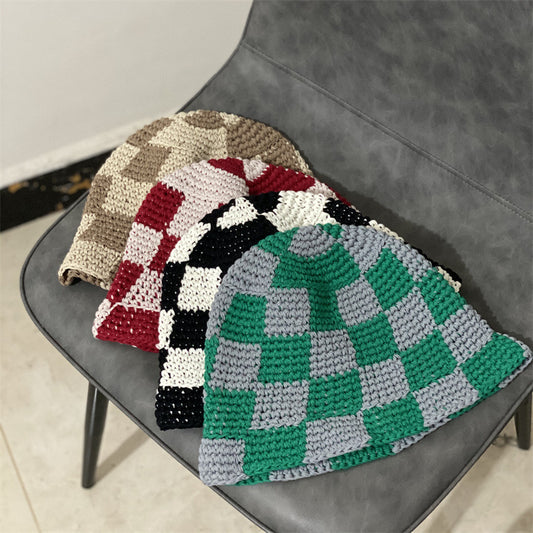 Gorro Pescador Cuadros Escocés Estilo Japonés para Mujer - Image 2