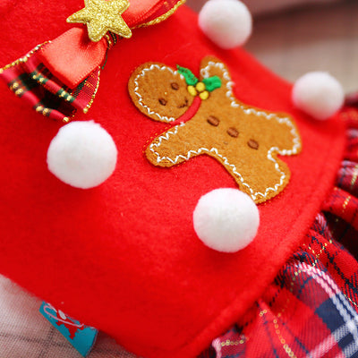 Abrigo Navideño Cuadros Rojos para Perros - Diseño Festivo - Image 5