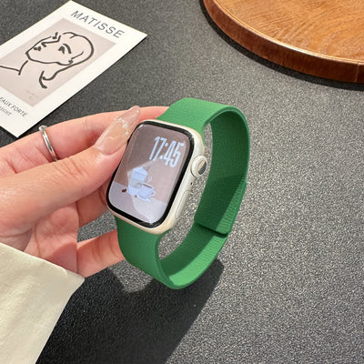 Correa Magnética para iWatch S10 Patrón Litchi Silicona Suave - Image 36