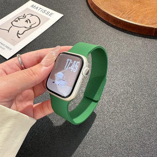 Correa Magnética para iWatch S10 Patrón Litchi Silicona Suave - Image 36