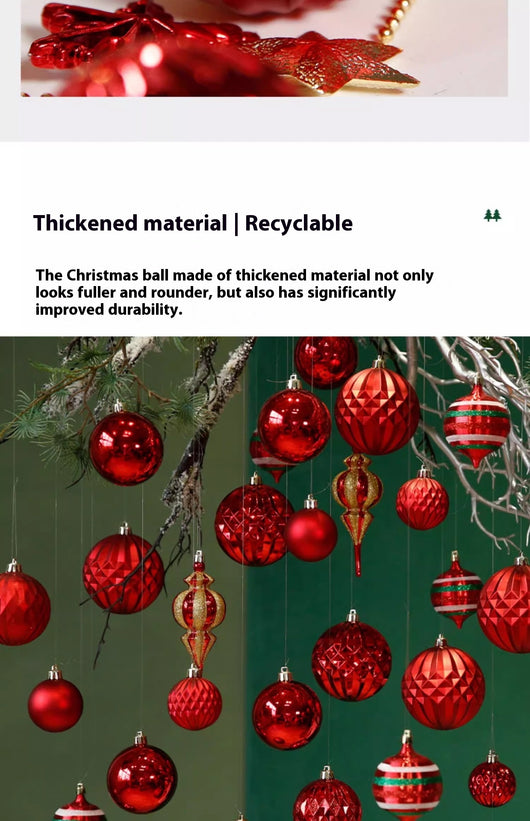 Bola de Navidad Roja Electrochapada - Adorno Colgante para Árbol - Image 47