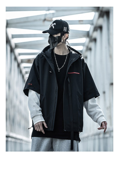 Chaqueta Hoodie Desmontable Hombre Oversized Tendencia Urbana
