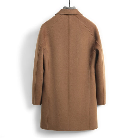 Abrigo Ejecutivo de Lana Pura Corte Slim Gris Oscuro - Image 15