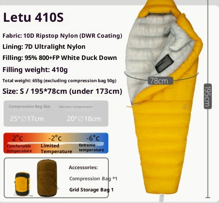Saco de Dormir Ultraligero de Plumón para Camping - Image 26