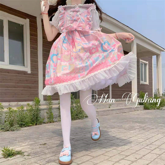 Vestido JSK Lolita Kawaii con Tirantes - Diseño Casa de Dulces para Verano - Image 22
