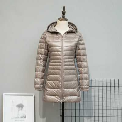 Chaqueta Acolchada Ligera Otoño Invierno Mujer Talla Grande Capucha Ajustada - Image 2
