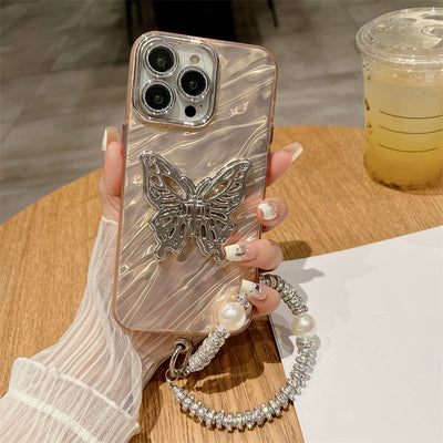 Funda Protectora con Efecto Agua y Mariposas de Silicona