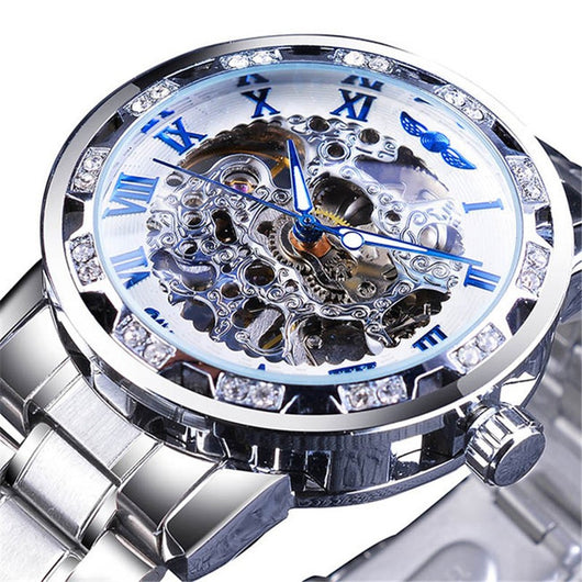 Reloj Mecánico Hueco con Cristales Brillantes - Image 24