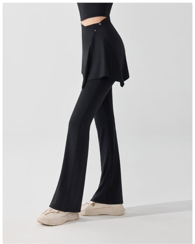 Pantalón Deportivo Dos Piezas Desmontable Cintura Alta y Falda Capri Efecto Nude - Image 14