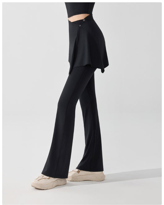 Pantalón Deportivo Dos Piezas Desmontable Cintura Alta y Falda Capri Efecto Nude - Image 14