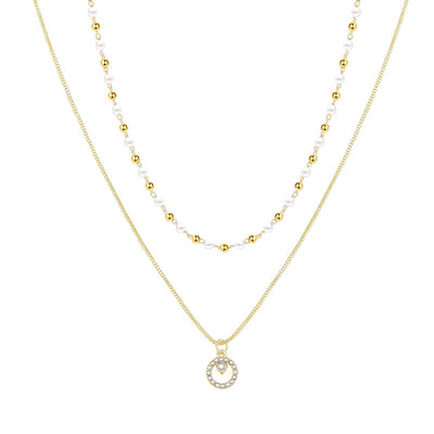 Collar Colgante Doble Perla Wind Ins para Mujer - Image 2