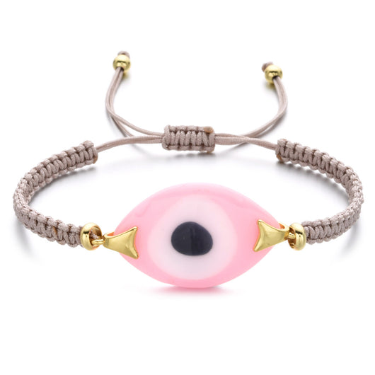 Pulsera Tejida a Mano con Ojo de Demonio Turco en Resina - Image 3