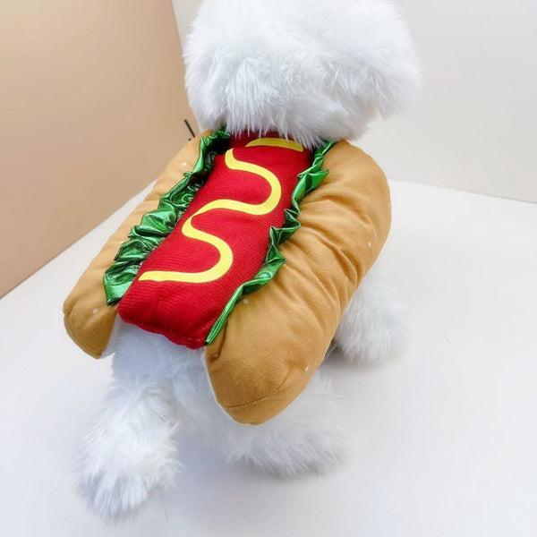 Disfraz Cálido para Mascotas - Hot Dog, Hamburguesa y Carnaval Navideño