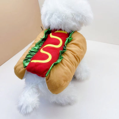 Disfraz Cálido para Mascotas - Hot Dog, Hamburguesa y Carnaval Navideño