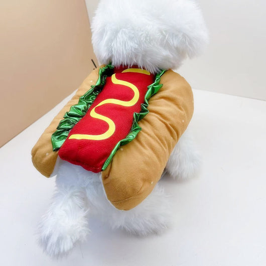 Disfraz Cálido para Mascotas - Hot Dog, Hamburguesa y Carnaval Navideño