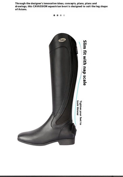 Botas Ecuestres de Cuero Genuino Negro - Image 9