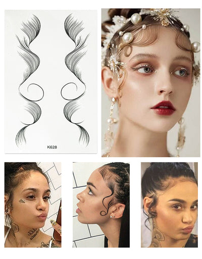 Adhesivos de Flequillo y Patillas para Maquillaje Escénico y Fiestas