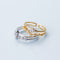 Anillo de Plata para Mujer con Diamante Doble Capa