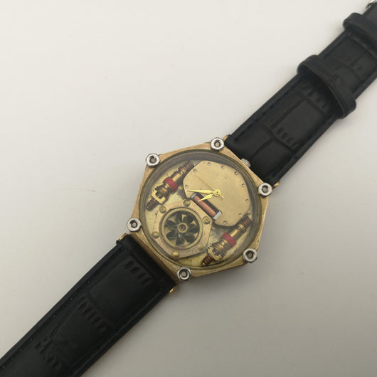Cinturón Steampunk de Cuero Genuino para Hombre con Reloj de Cobre - Image 15