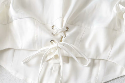 Blusa Ejecutiva con Cintura Anudada y Mangas Globo - Image 27