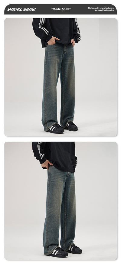 Jeans Vintage Holgados con Micro Acampanada para Hombre - Image 16