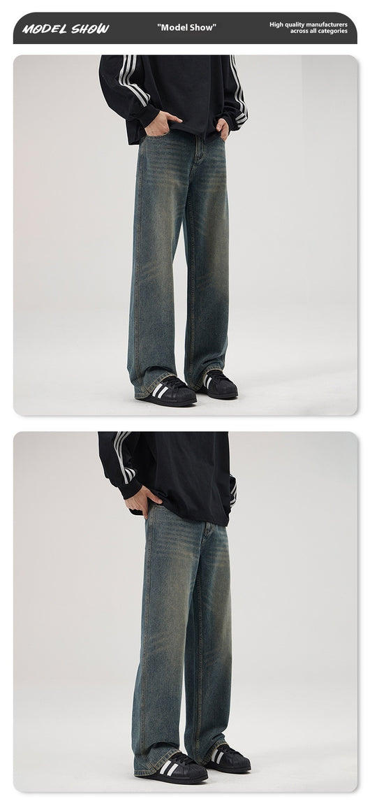 Jeans Vintage Holgados con Micro Acampanada para Hombre - Image 16