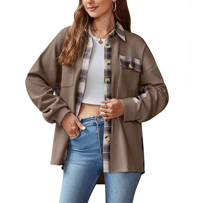 Chaqueta Suéter Cuadrillé Boyfriend Holgada de Punto Waffle - Image 6