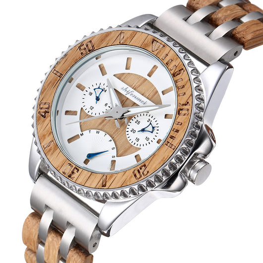 Reloj Deportivo para Hombre con Diseño de Madera y Mecanismo de Precisión - Image 15