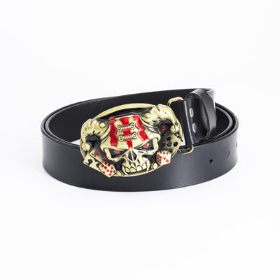 Cinturón de Cuero con Diseño Calavera Minimalista - Image 18