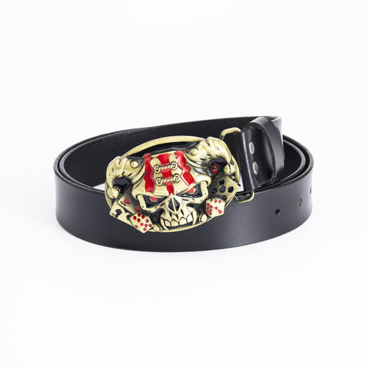 Cinturón de Cuero con Diseño Calavera Minimalista - Image 18