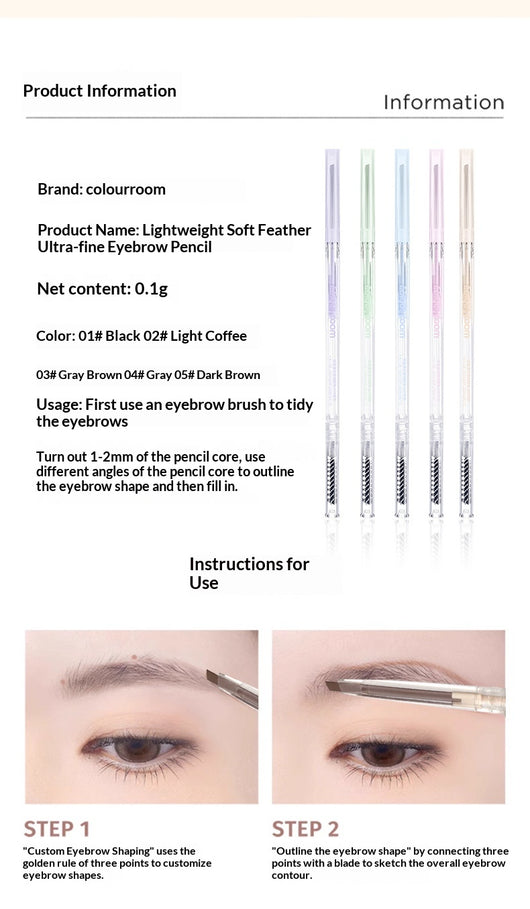 Lápiz de Cejas Doble Punta Ultrafino Impermeable de Larga Duración - Image 10
